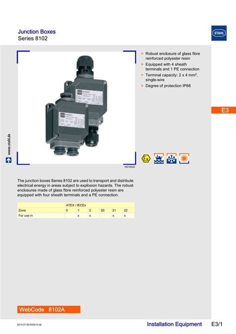 stahl junction box 8102|stahl junction box catalogue pdf.